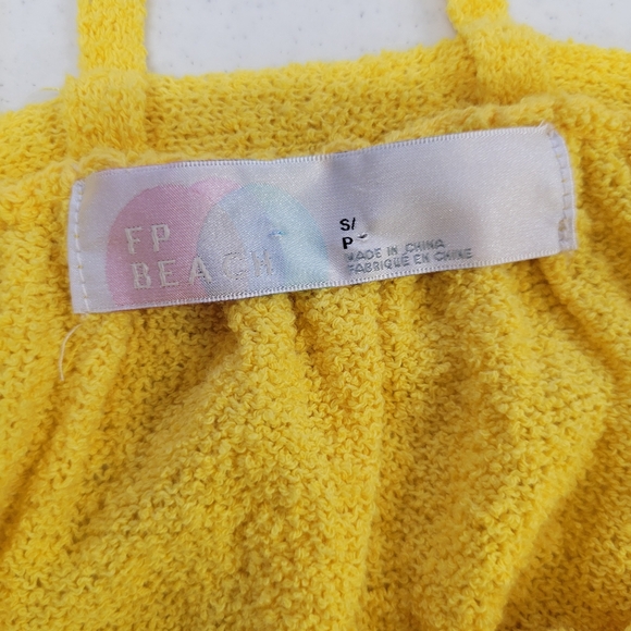 Free People yellow maxi beach city dress knitted jarn size Small - Picture 6 of 13